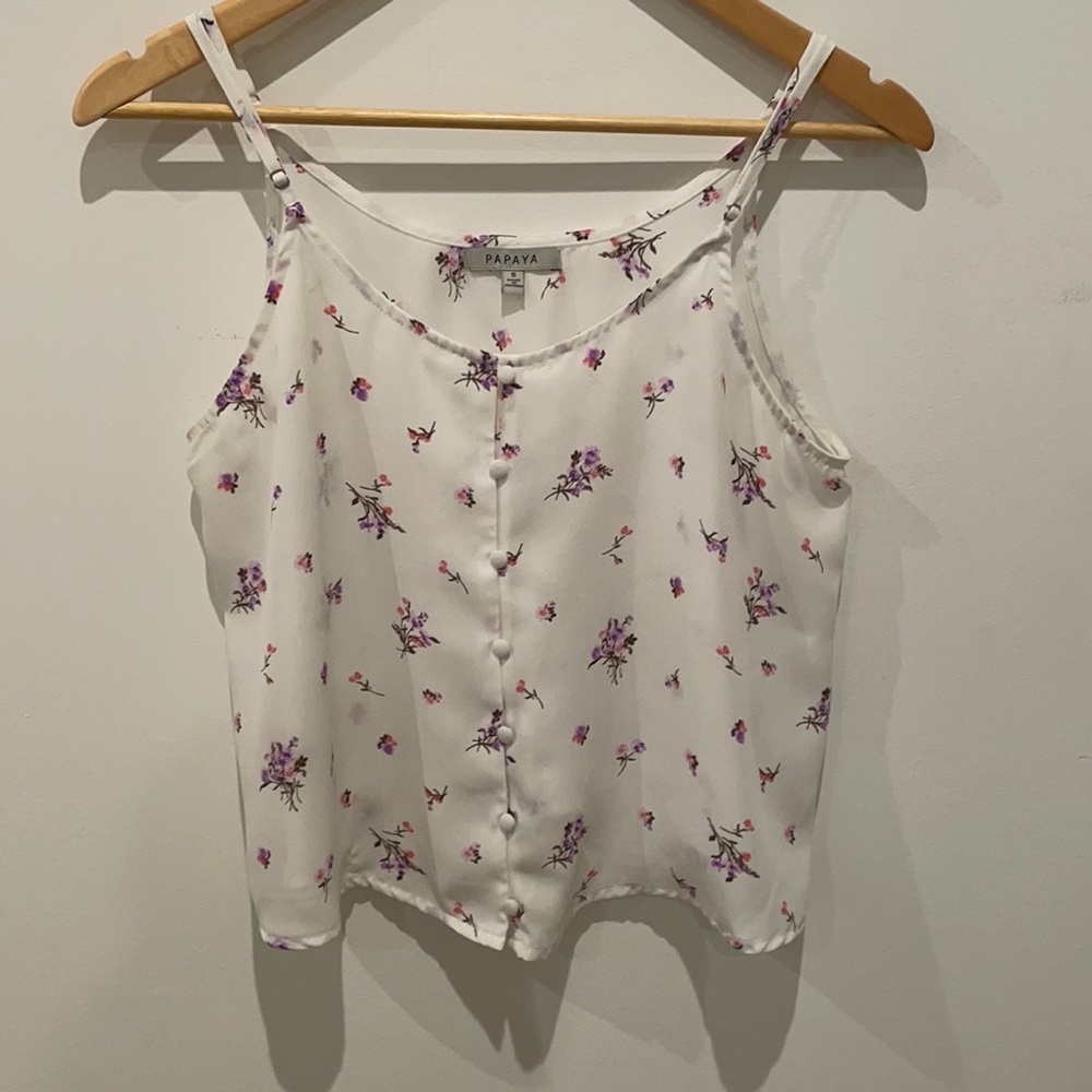White floral top